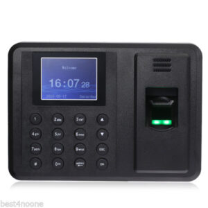 A3 TFT Biometric Fingerprint Time Attendance Clock Employee Payroll Recorder 2 Identification Mode (Black) - intl